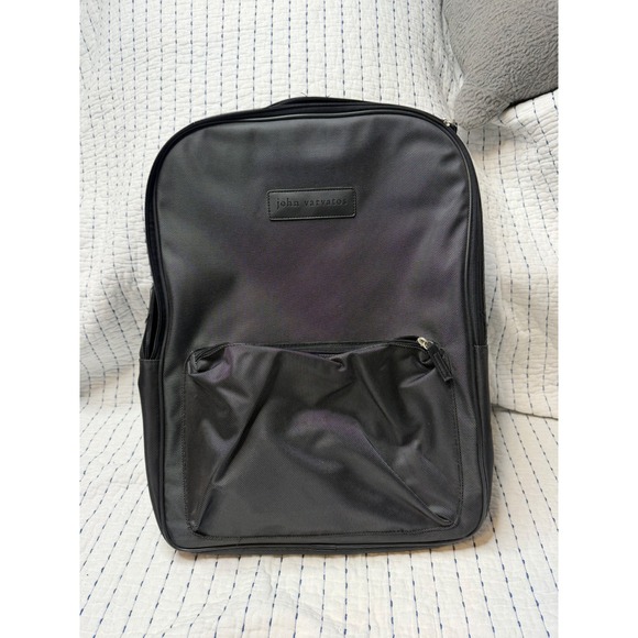 John Varvatos Other - John Varvatos Black Ballistic Nylon Backpack Laptop Bag Travel Rucksack New